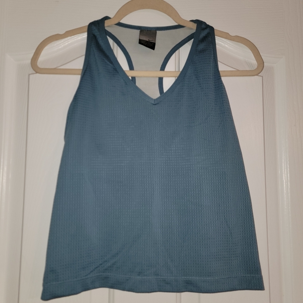 Nike Women's Slate Blue Racerback Tank With Built In Bra